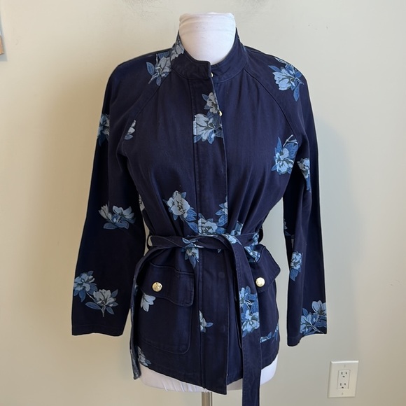 Draper James Navy Floral Field Jacket - Picture 3 of 10